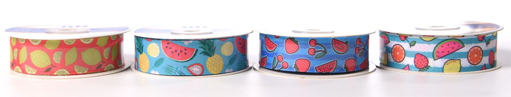 fruit grosgrain ribbon