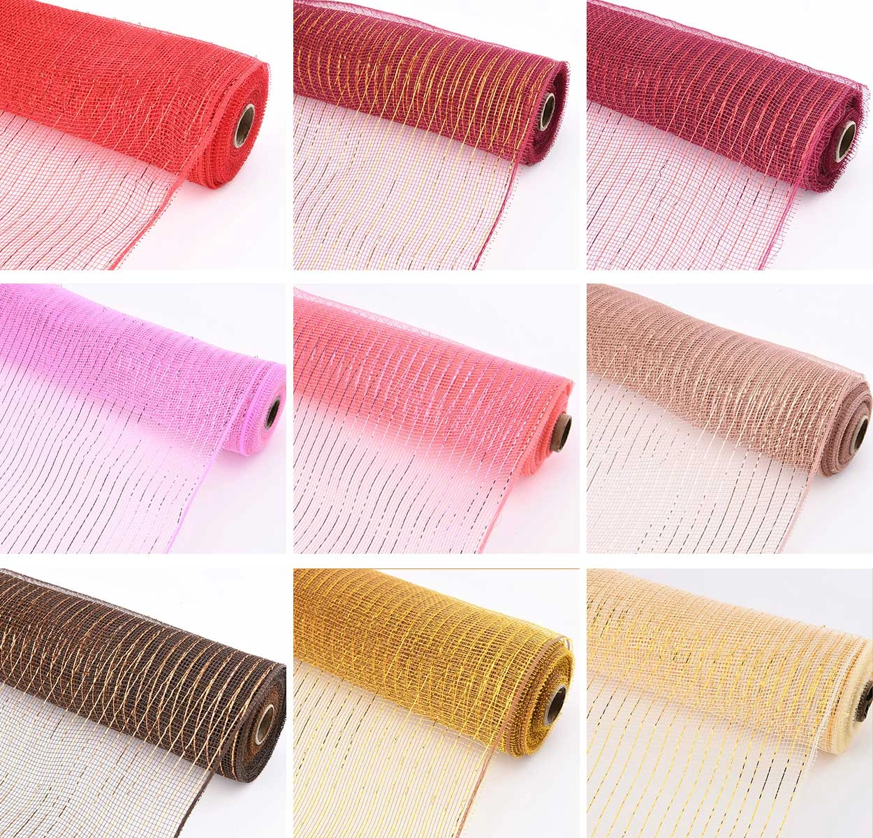 decorative poly mesh netting color card