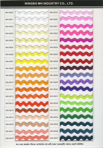 color card for zig zag