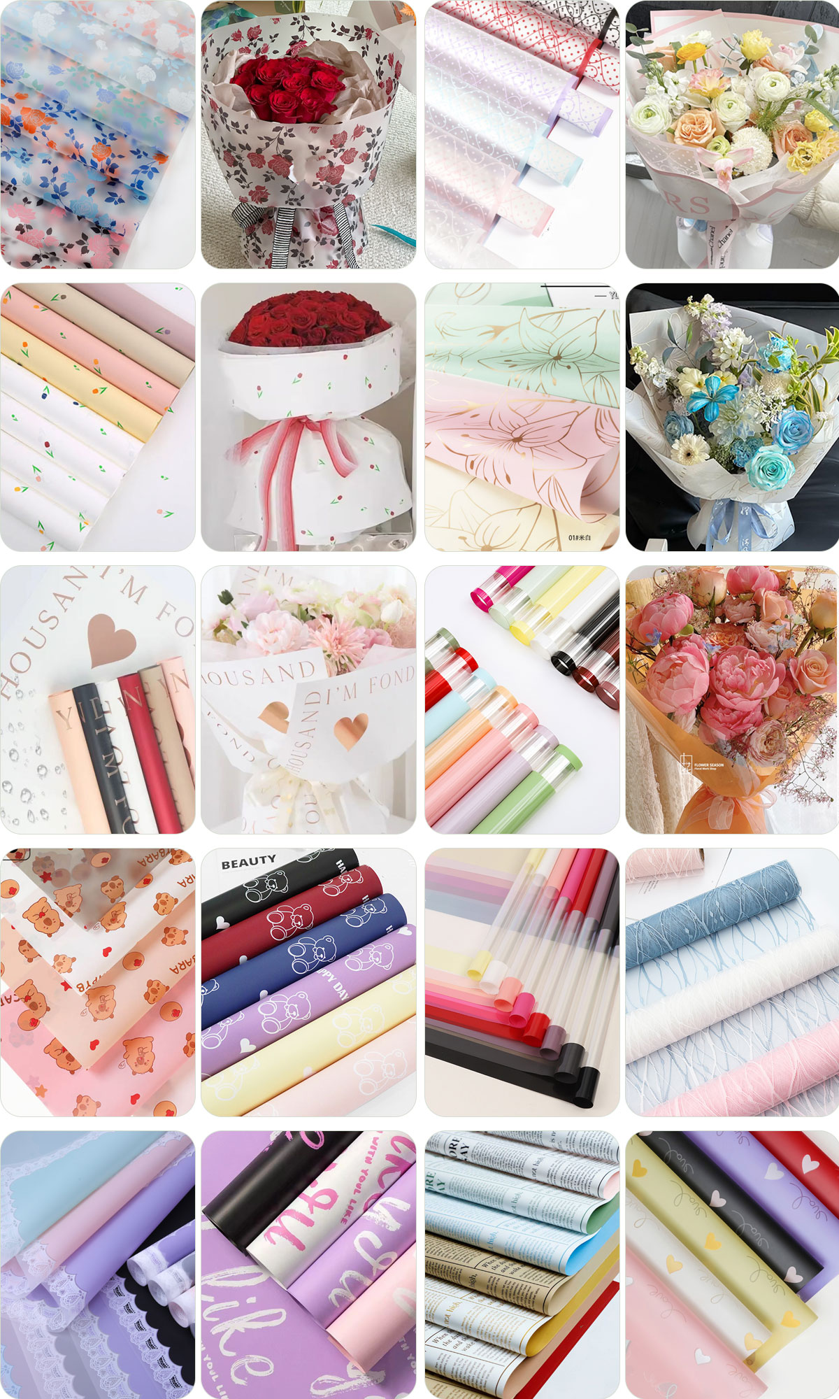 Flower wrapping paper Flower wrapping paper