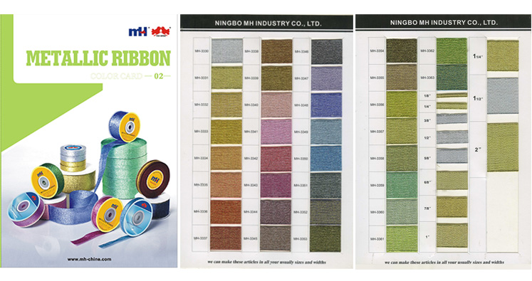 metallic ribbon color card