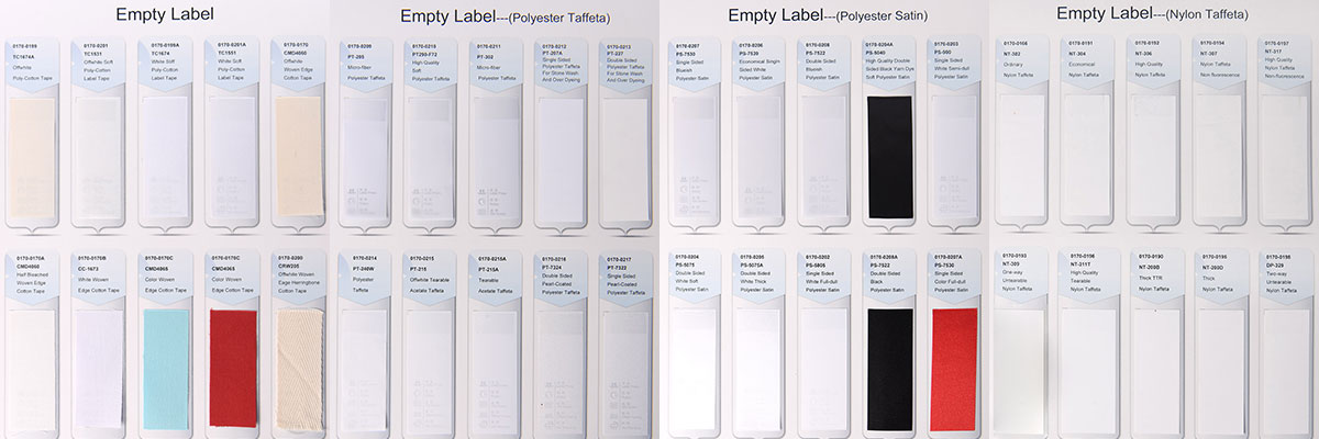 labels sample cards