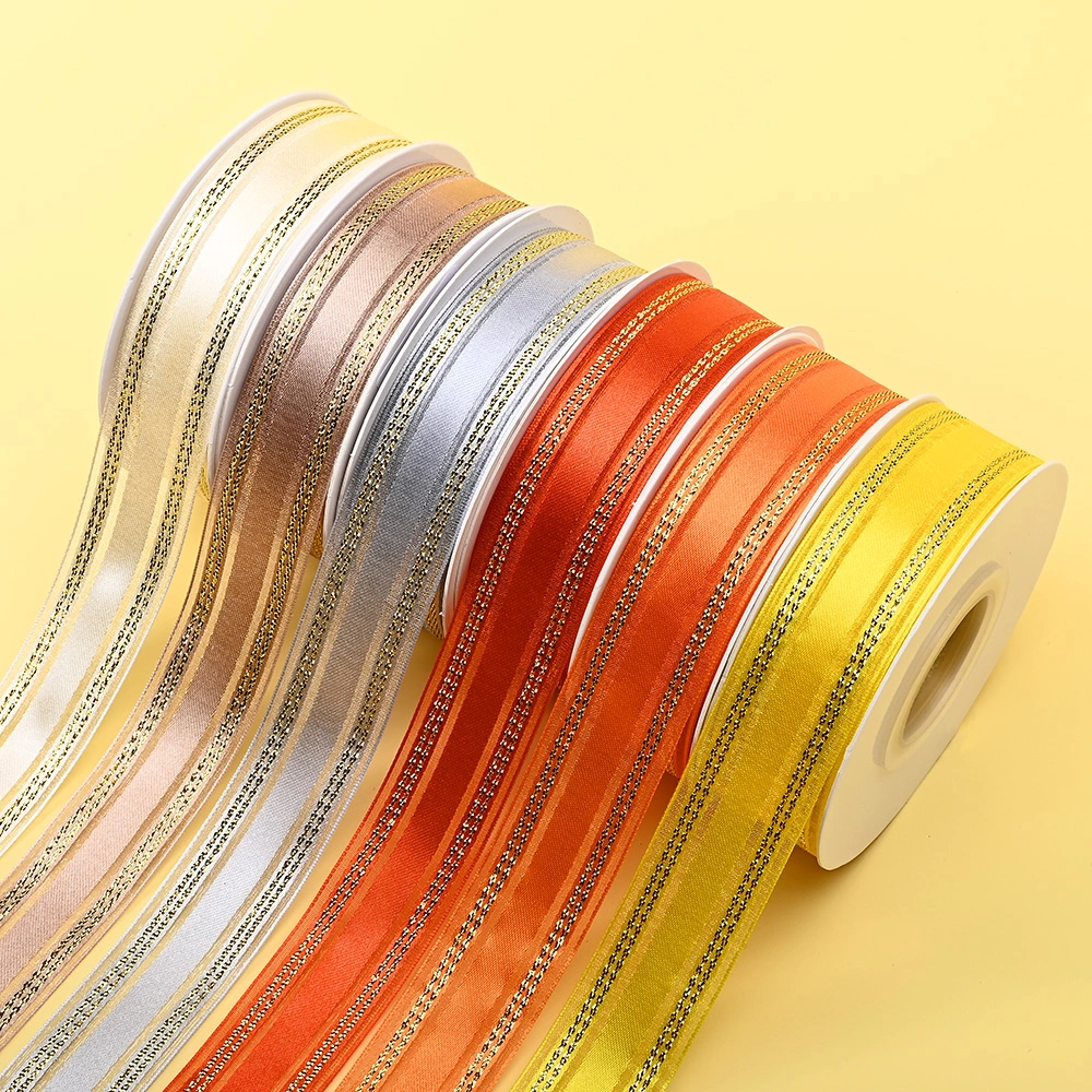 metallic edge satin ribbon