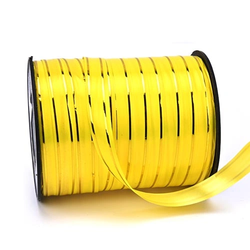 Ink-Printed with Two Foil-Stamped Gold Lines balloon curling ribbon Ink-Printed with Two Foil-Stamped Gold Lines balloon curling ribbon