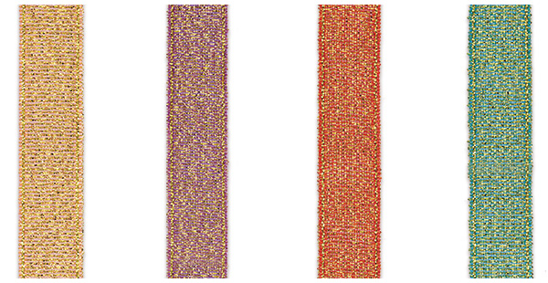 metallic ribbon nylon - 25mm Metallic Glitter Wired-Edge Ribbon