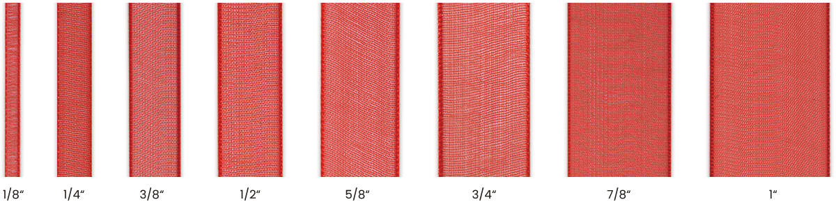 sheer ribbon width customization