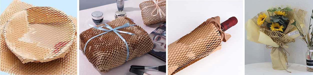 honeycomb wrapping paper application