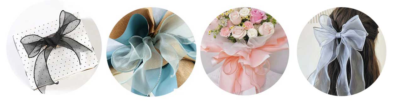 sheer ribbon for flower wrapping