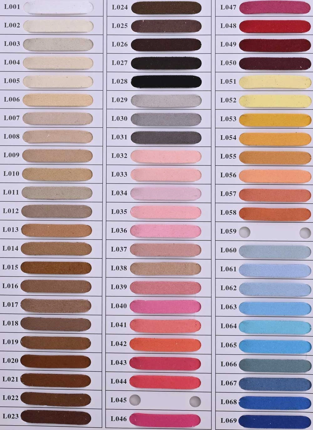 MH Suede cord color card suede cord color card 1