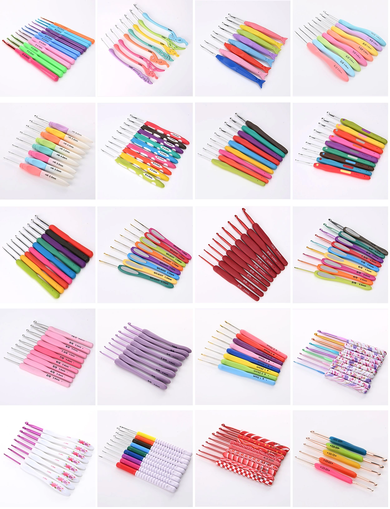 12 Pcs Multi-color Ergonomic Handle Crochet Hooks Set | Ningbo MH