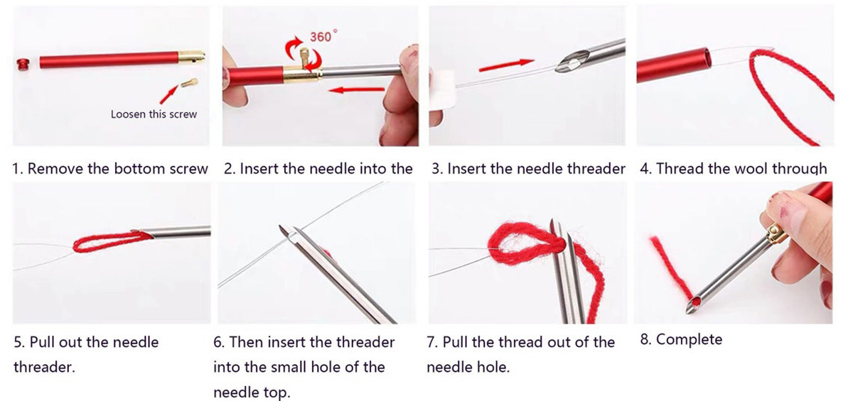 How to install the punch needle