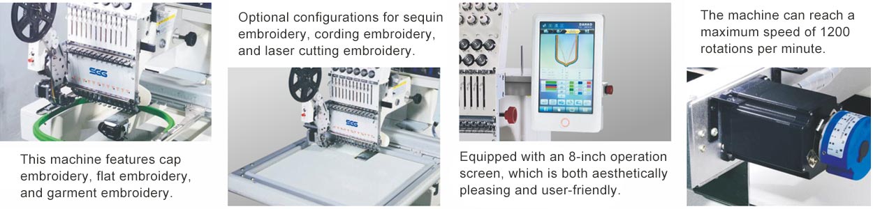 Single head embroidery machine