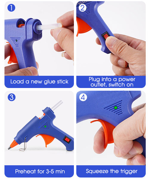 how to use glue gun