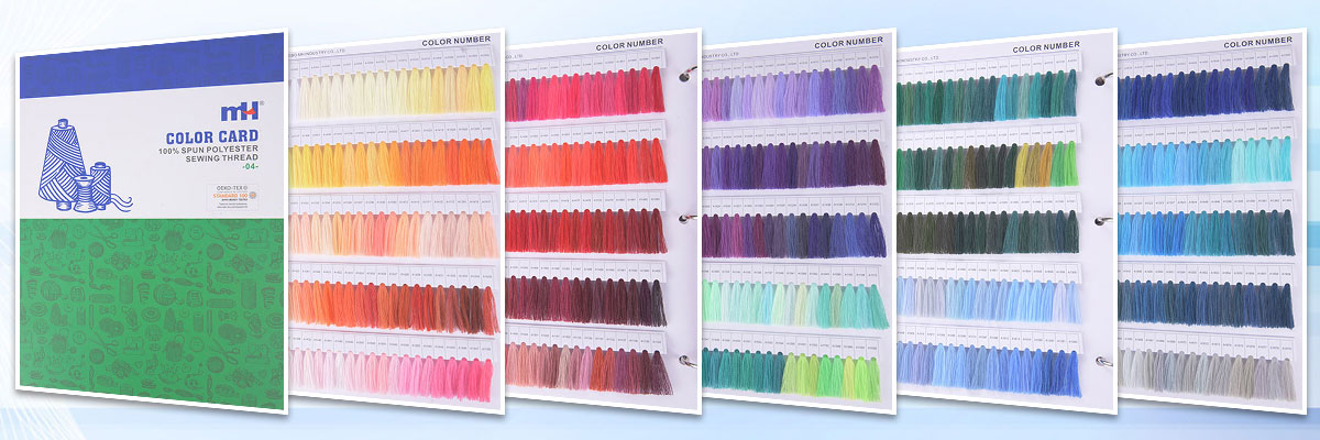 polyester sewing threads color chart