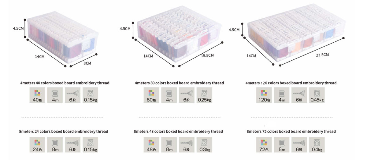 embroidery flosss with storage box