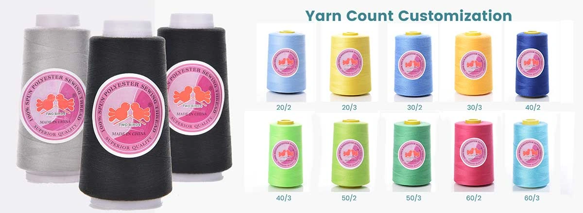 Polyester Sewing Thread Yarn Count Customization
