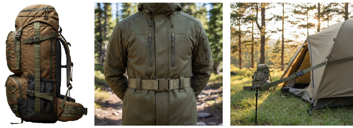 camouflage webbing usage