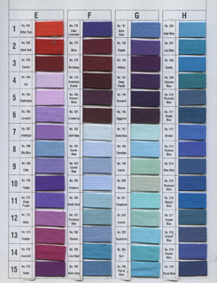 zipper color card