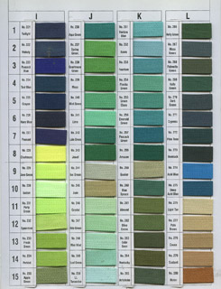 zipper color card