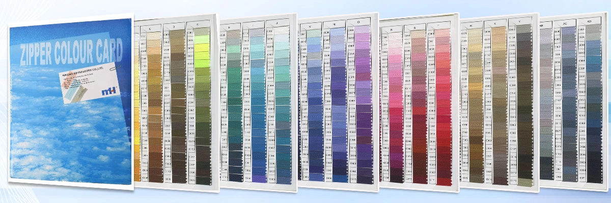 zipper color card zipper color card