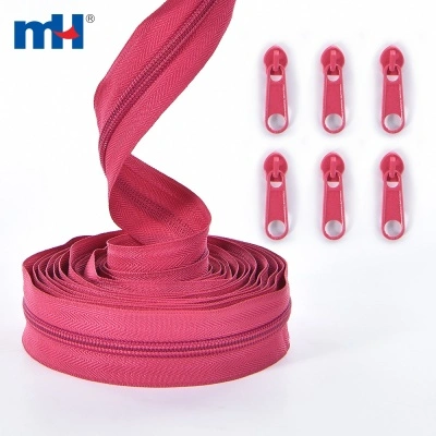 #7 Nylon Coil Zipper Long Chain