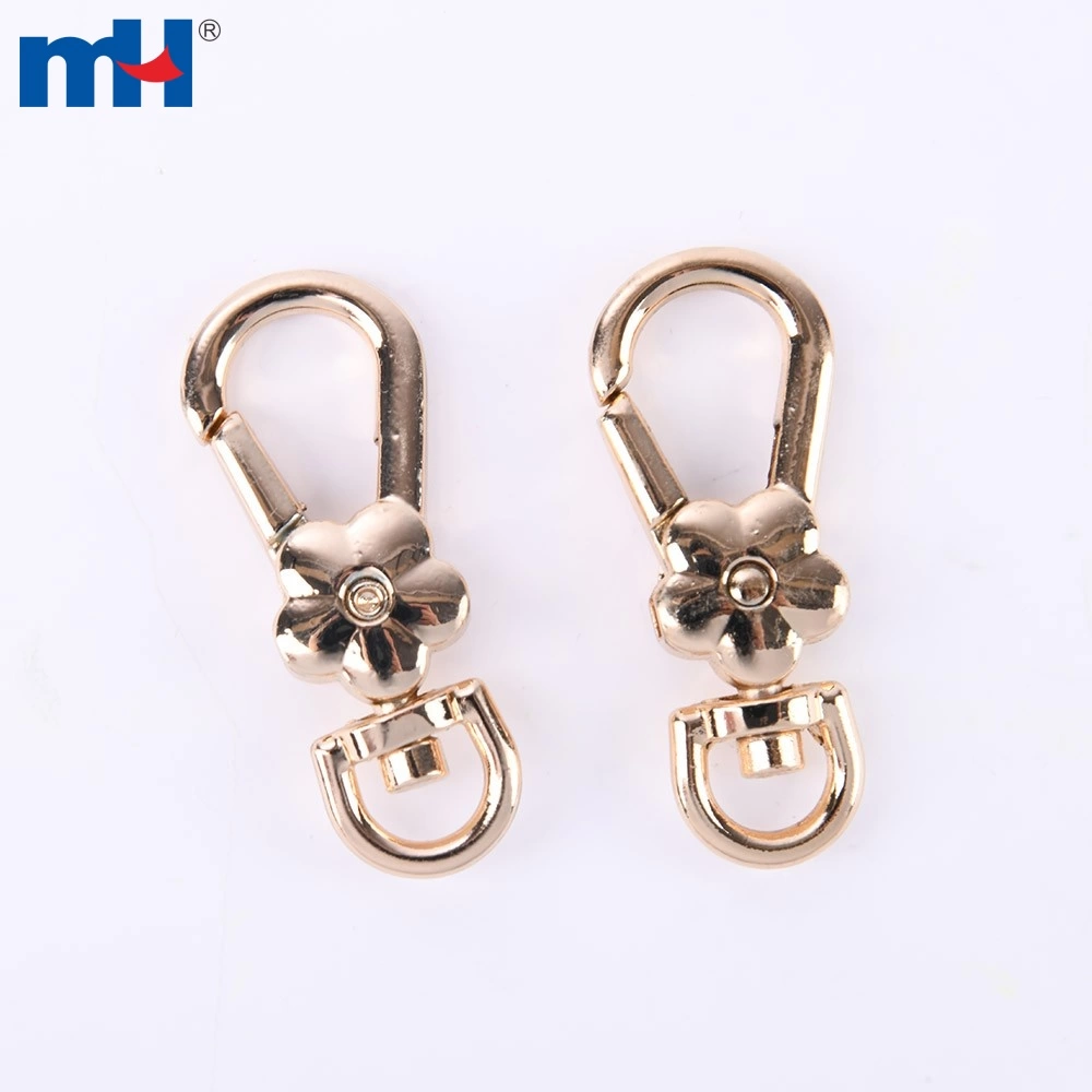 Swivel Snap Hooks with D Rings for Keychain and Handbag
