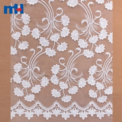 Mesh Embroidered Lace Fabric