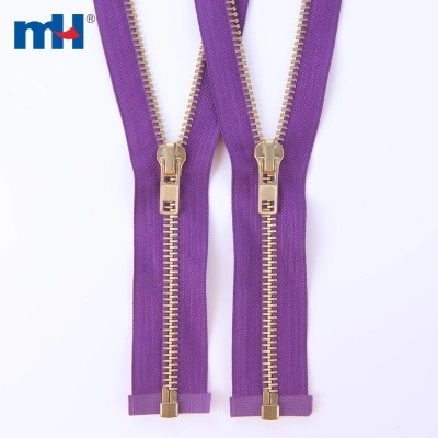 #8 Open End Auto Lock Brass Zippers