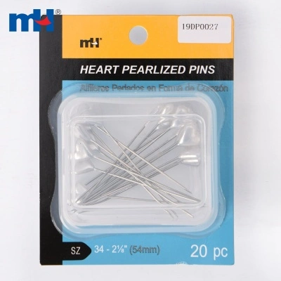 Heart Pearlized Sewing Pins