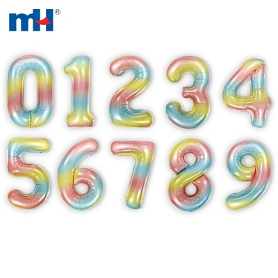 40inch Mylar Foil Rainbow Number Balloons