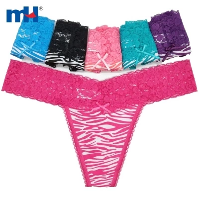 Women's String Thongs, Low Rise Micro Back G-String Panty Underwear Cute  Girls Low Waist Panties Cheeky Lingerie