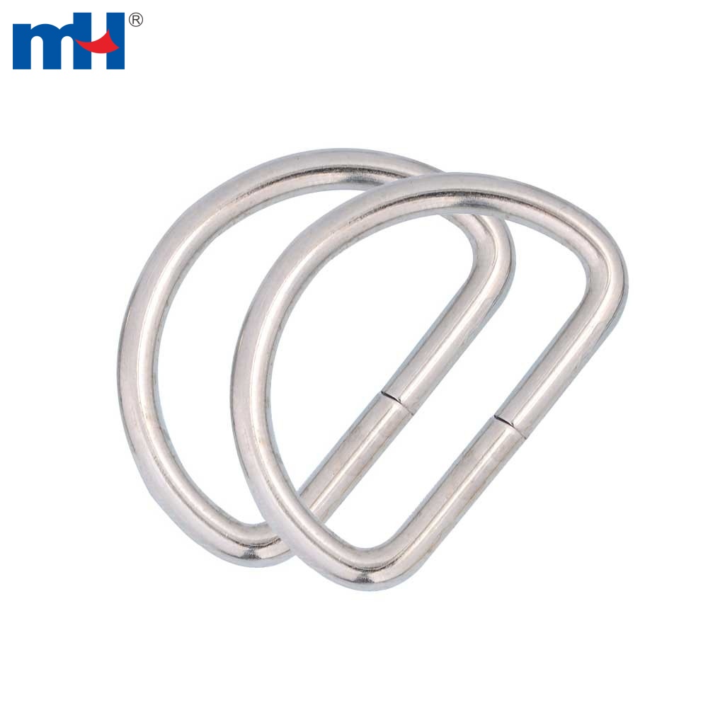 Metal Wire Luggage D-ring Bag Buckle Hooks Fastener for Webbing