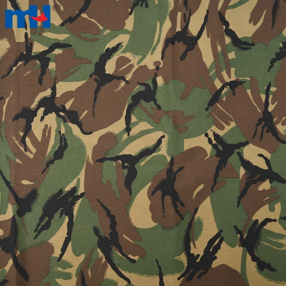 Cotton Camoflauge Military Hunting Green Brown Fabric Print by the