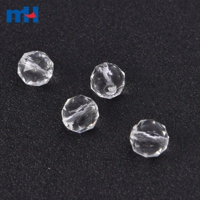 10mm Crystal Clear Glass Beads