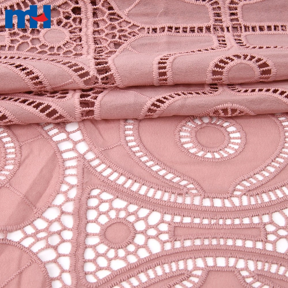 Polyester Laser Cut Lace Fabric Manufacturer from China's Factory