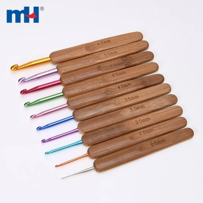 Bamboo Handle Aluminum Crochet Hook Set