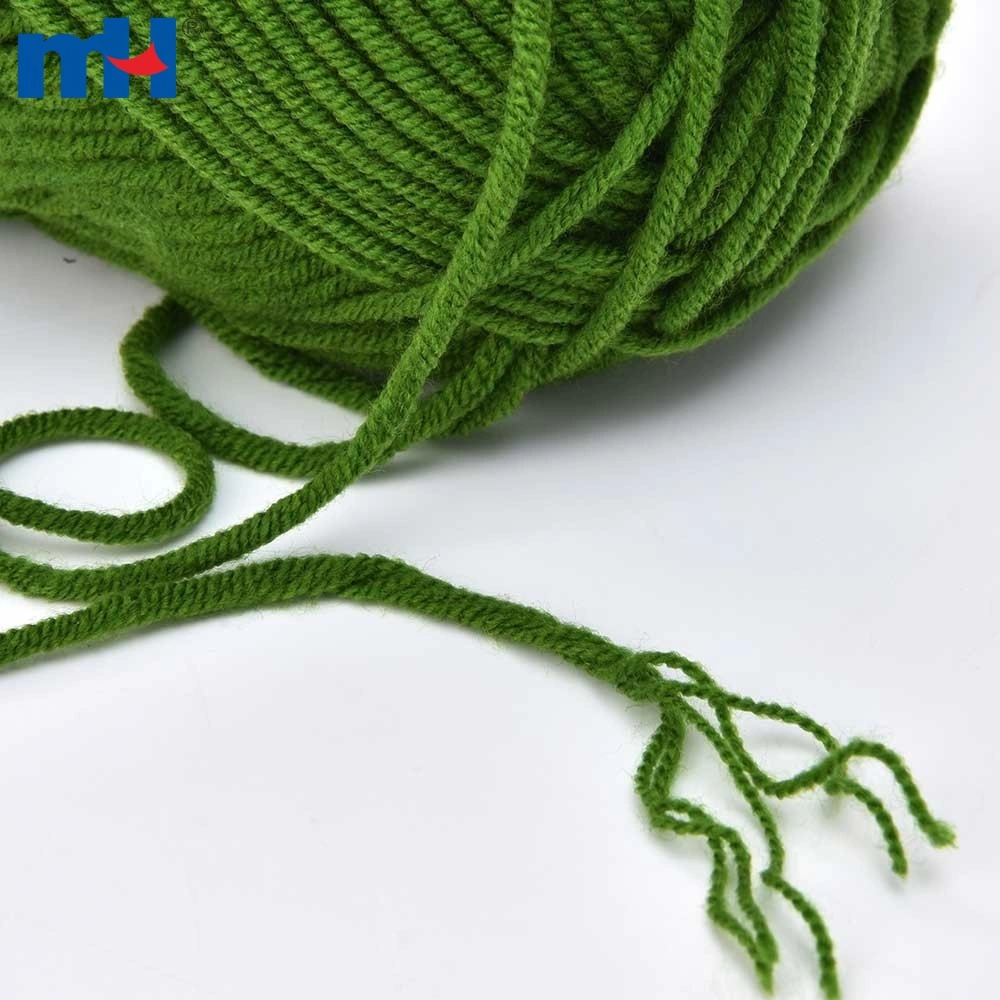 Milk Cotton Yarn Crochet Knitting Wool Yarn Chunky Hand-Woven Soft DIY Craft Yarn, Size: 150, Green