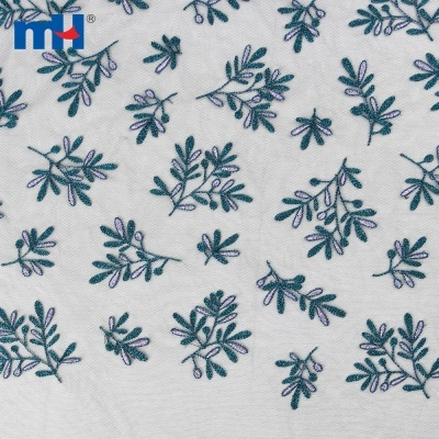 Floral Embroidery Mesh Lace Fabric