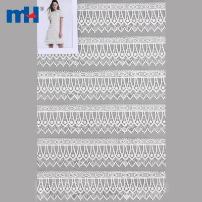 Stripe Embroidery Mesh Fabric