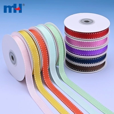 13mm Nylon Grosgrain Ribbon Saddel Stitched Edge