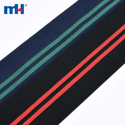 75mm Woven Striped Elastic Band for Sewing