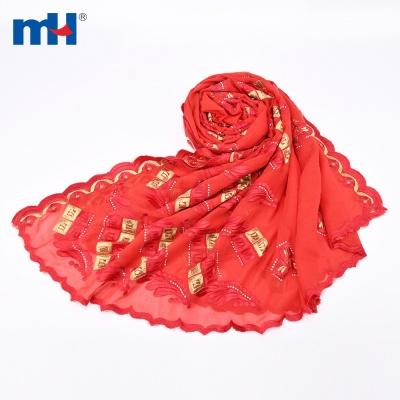 Rhinestone Embroidery Scarves