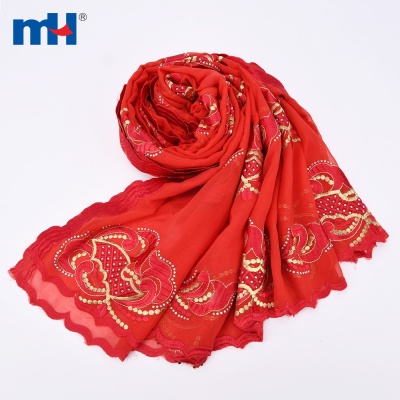 Rhinestone Embroidery Scarves