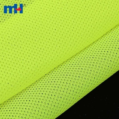 100% Polyester Neon Yellow Knit Mesh Fabric