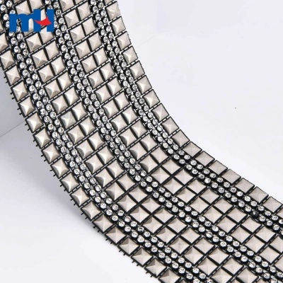 12-Row Rhinestone Diamond Mesh Ribbon Wrap