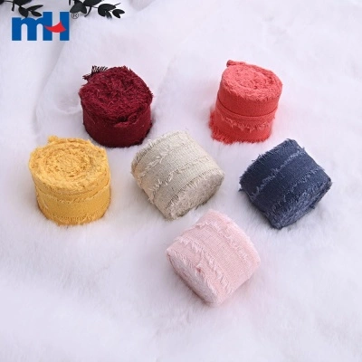 Cotton Linen Frayed Fringe Ribbon