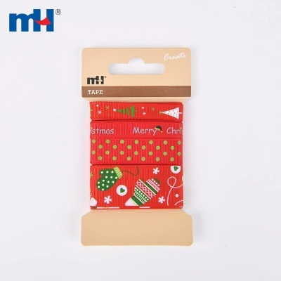 Printed Christmas Polyester Ribbon