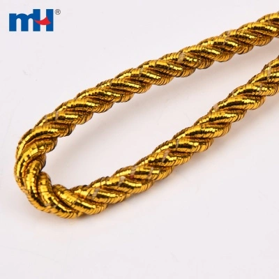 7mm Metallic Gold Upholstery Cord