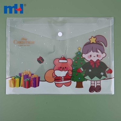 Christmas A4 Clear Plastic File Folder