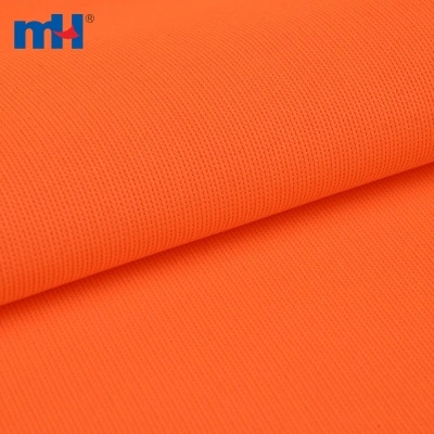 100% Polyester Neon Orange Interlock Fabric